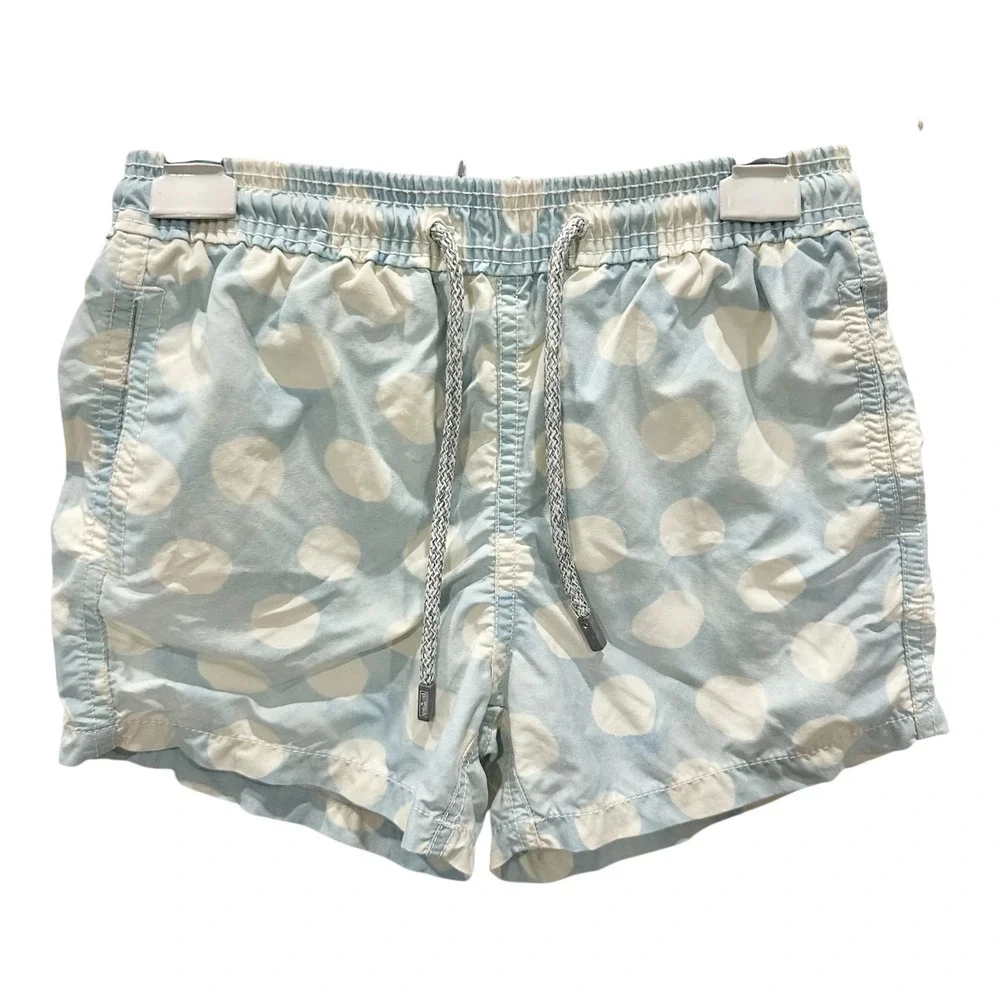 Vilebrequin Boys Light Blue Polka Dot Swim Trunks Board Shorts Size 8